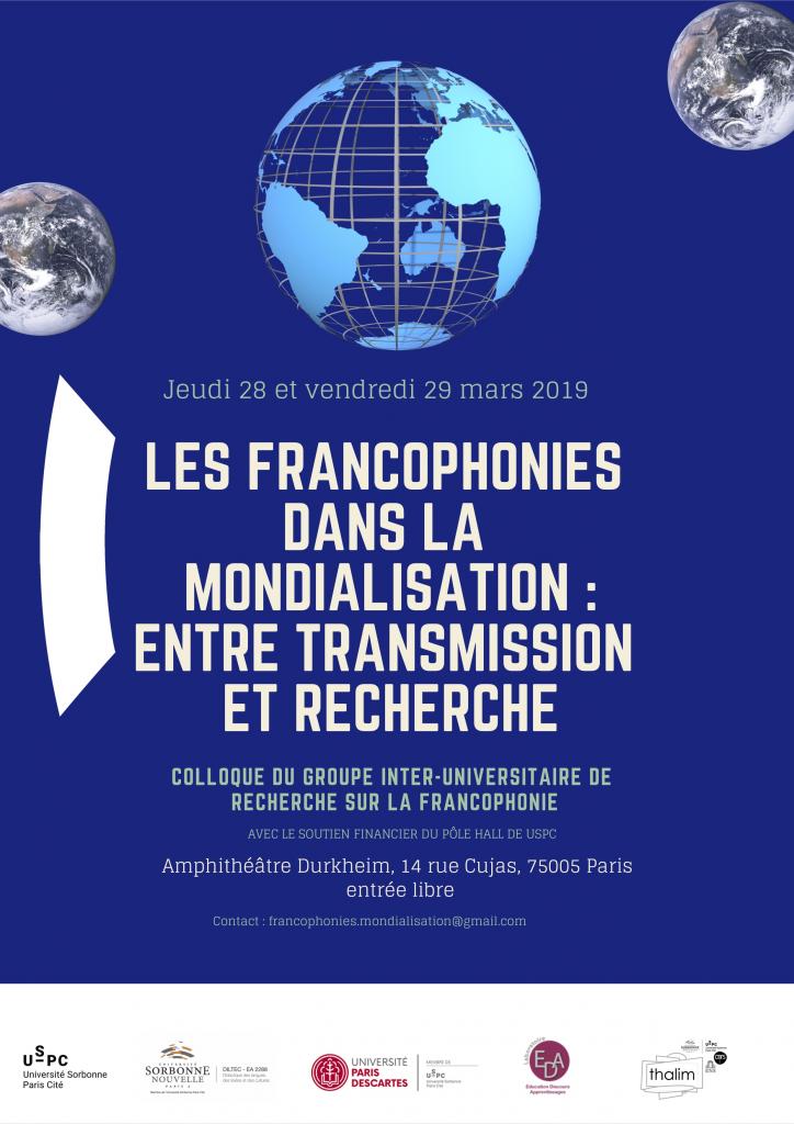 Colloque francophonie 2019